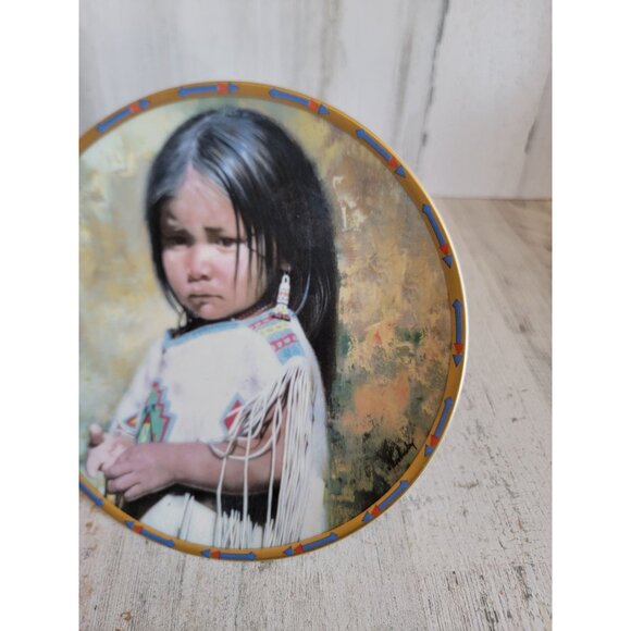 Native American shy one children of sun and moon vintage plate kitchen - Picture 4 of 6